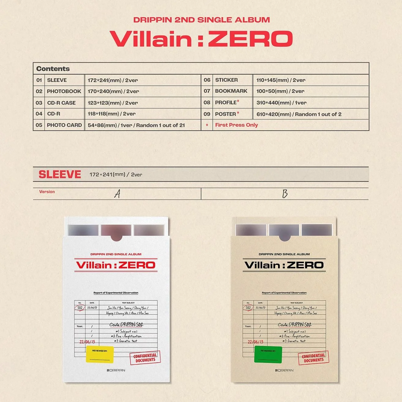 DRIPPIN - 2nd Single Album Villain: ZERO - EmpressKorea