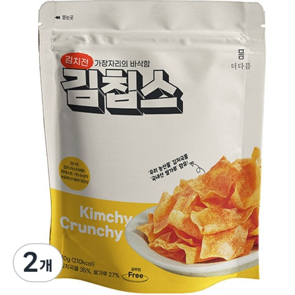 Deodamum Kimchi Bugak Kim(chy) Chips, 40g, 2 pieces - EmpressKorea