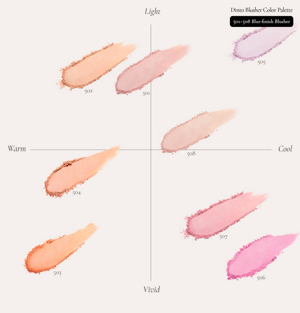 Dinto All That Moments Blusher 8 Types - EmpressKorea