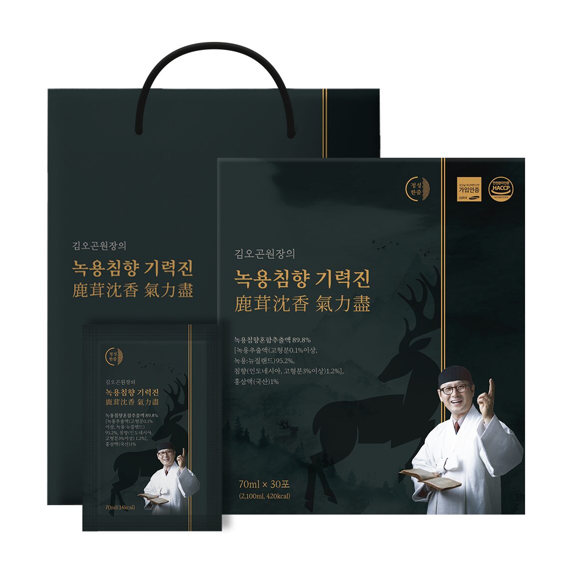 Director Kim Oh-gon Deer Antler Velvet Energizer + Shopping Bag Set, 2100ml - EmpressKorea