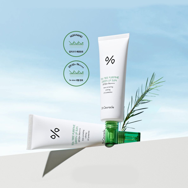 Dr.Ceuracle Tea Tree Purifine Green Up Sun SPF50, PA++++ 50ml - EmpressKorea