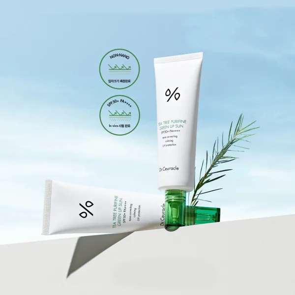 Dr.Ceuracle Tea Tree Purifine Green Up Sun SPF50, PA++++ 50ml - EmpressKorea
