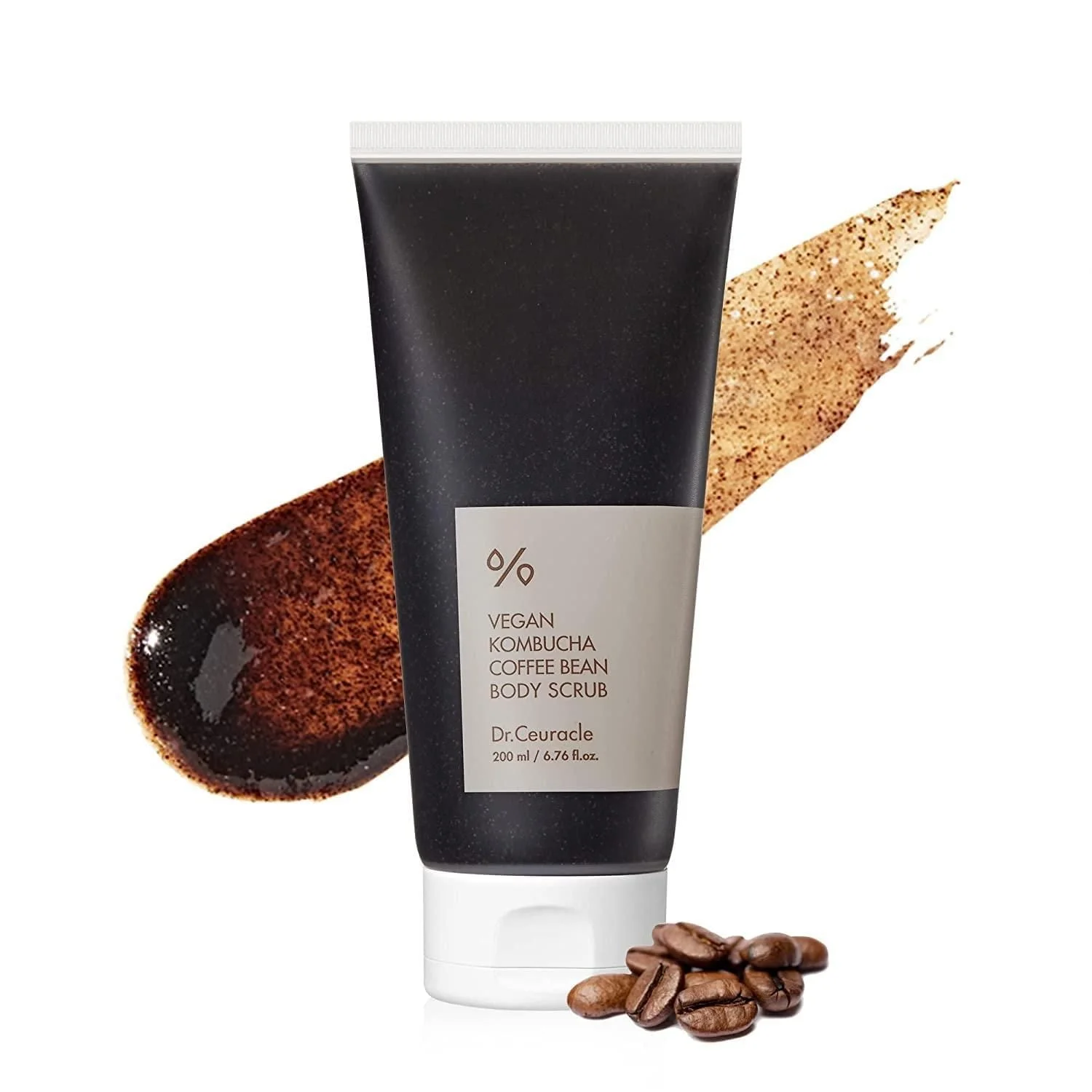 Dr.Ceuracle Vegan Kombucha Coffee Bean Body Scrub 200ml - EmpressKorea