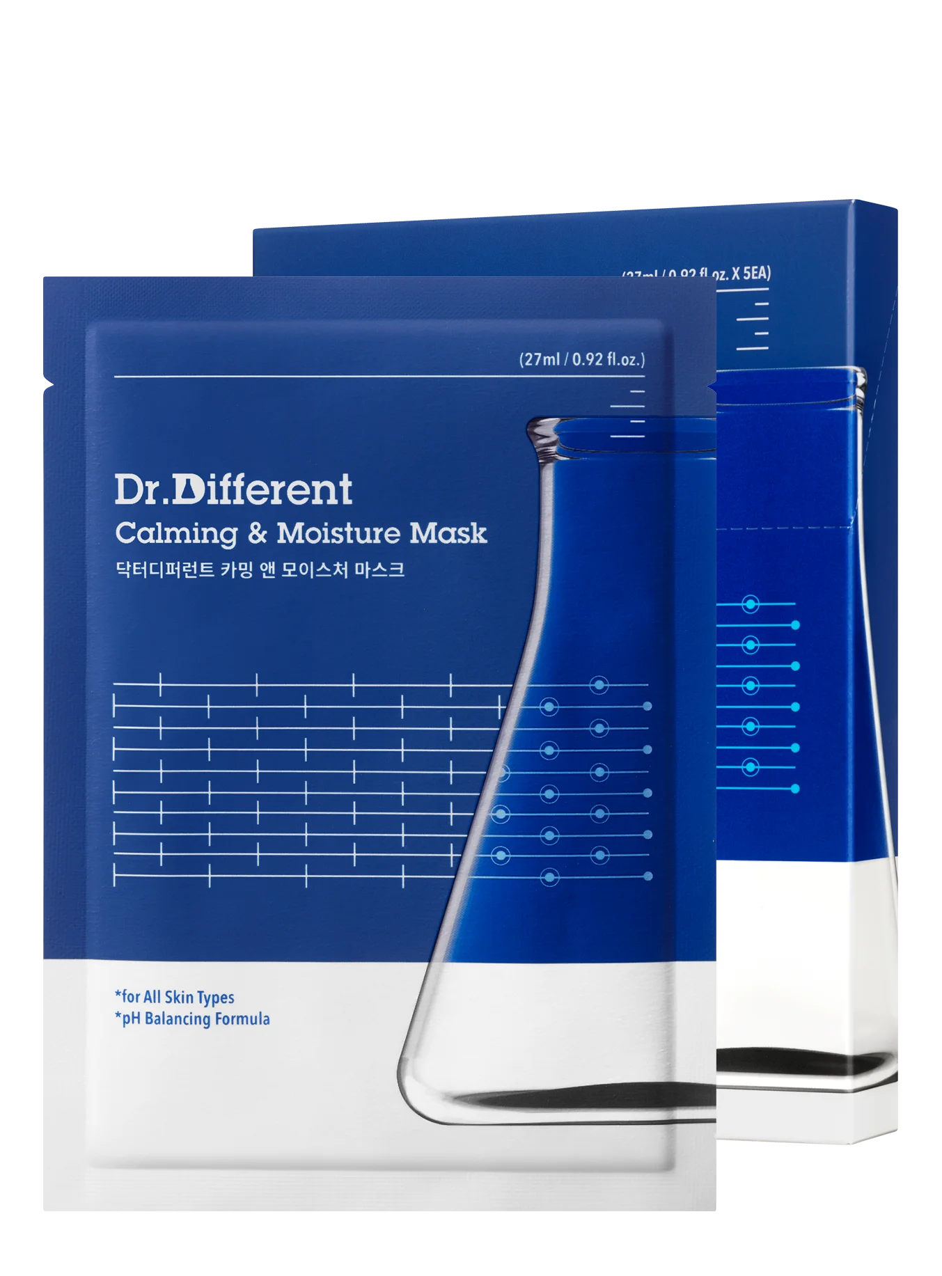 Dr.Different Calming & Moisture Mask 27ml*5pack - EmpressKorea