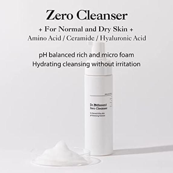 Dr.Different Zero Cleanser for Normal & Dry Skin 200ml - EmpressKorea