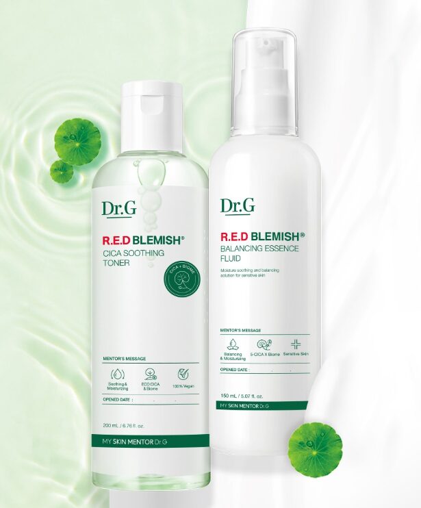Dr.G Red Blemish Cica Soothing Toner 200ml + Essence Fluid 150ml Set - EmpressKorea