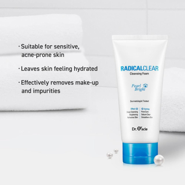 Dr.Oracle RADICALCLEAR™ Cleansing Foam- Pearl Bright 120ml - EmpressKorea