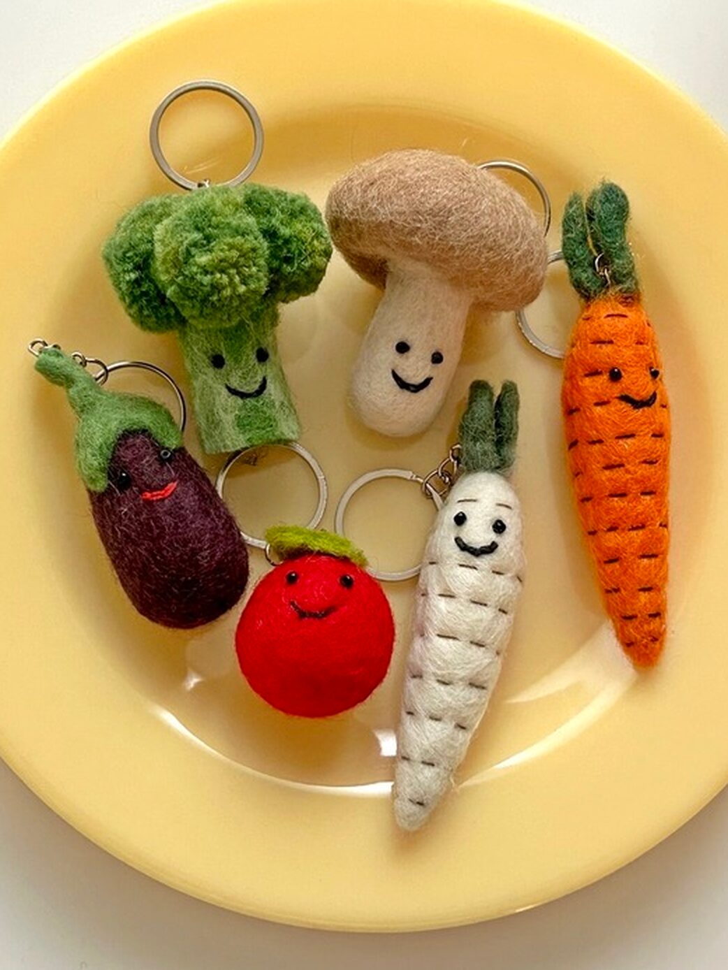 Elegant table Veggie Friends Keyring 8Type Keychain Handmade Doll - EmpressKorea