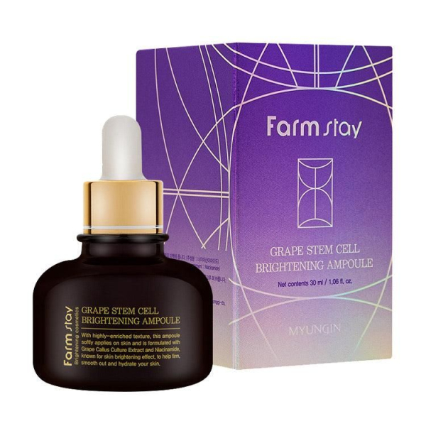 FARMSTAY GRAPE STEM CELL WHITENING AMPOULE 30ml - EmpressKorea