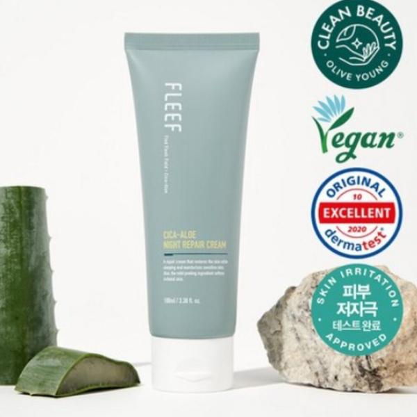 FLEEF Cica-Aloe Night Repair Cream 100ml - EmpressKorea