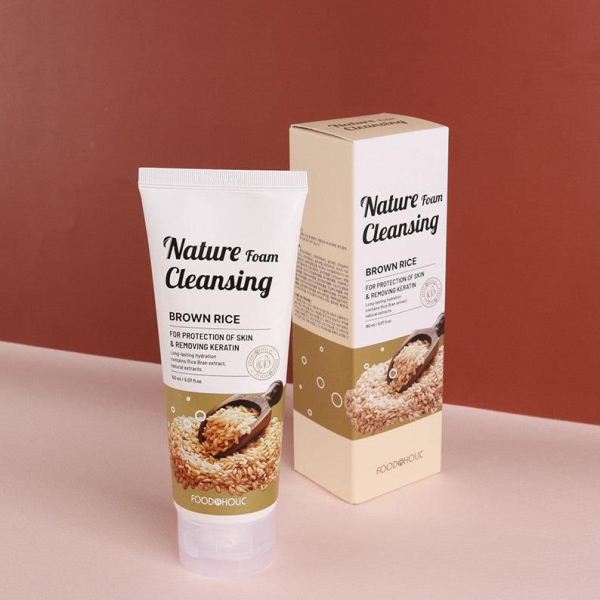 FOOD A HOLIC Nature Foam Cleansing Brown Rice 150ml - EmpressKorea