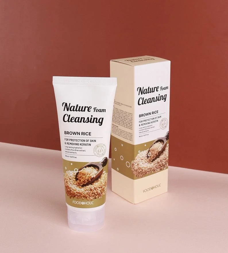 FOOD A HOLIC Nature Foam Cleansing Brown Rice 150ml - EmpressKorea