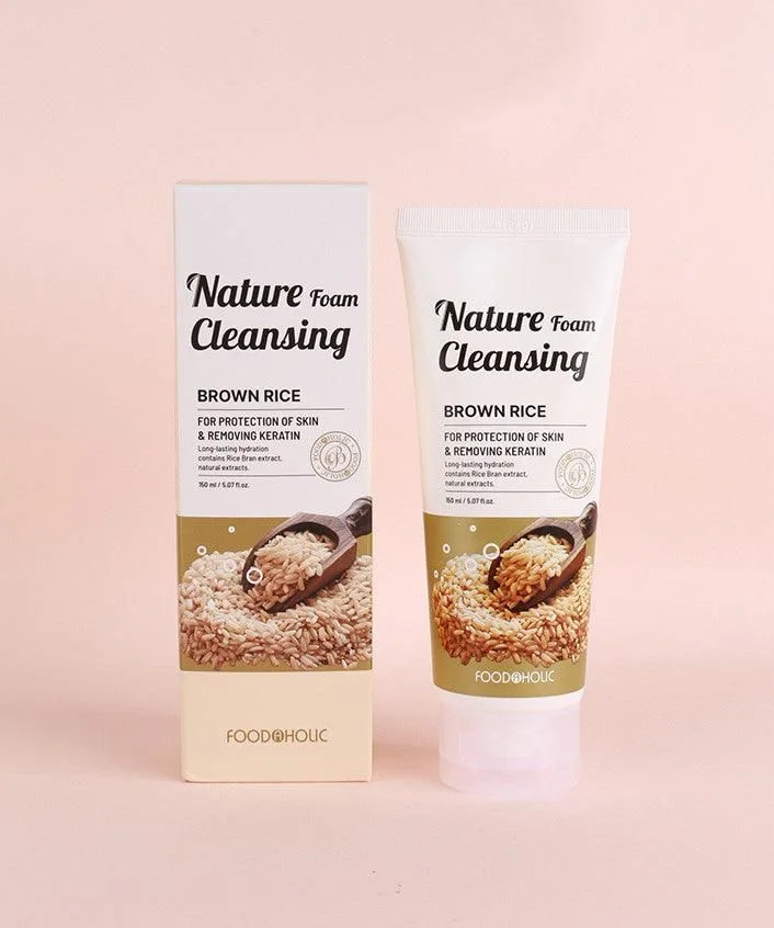 FOOD A HOLIC Nature Foam Cleansing Brown Rice 150ml - EmpressKorea