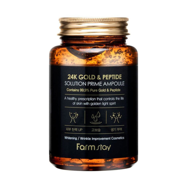 Farmstay 24K Gold & Peptide Solution Prime Ampoule 250ml - EmpressKorea