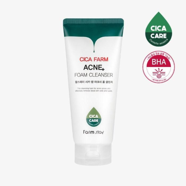 Farmstay Cica Farm Acne Foam Cleanser 180ml - EmpressKorea