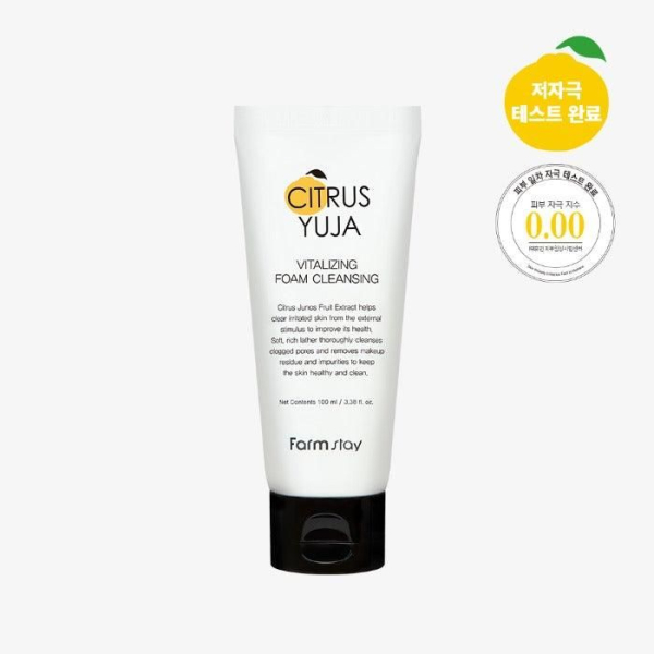 Farmstay Citrus Yuja Vitalizing Foam Cleansing 100ml - EmpressKorea