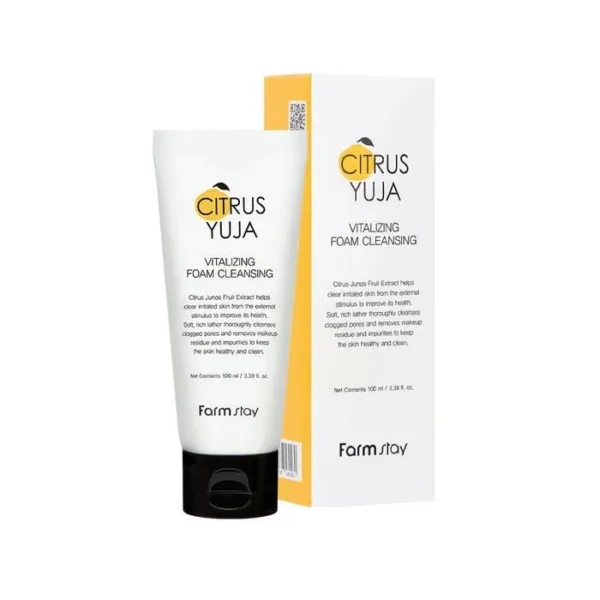 Farmstay Citrus Yuja Vitalizing Foam Cleansing 100ml - EmpressKorea