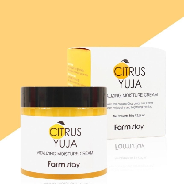 Farmstay Citrus Yuzu Vitalizing Moisture Cream 80g - EmpressKorea