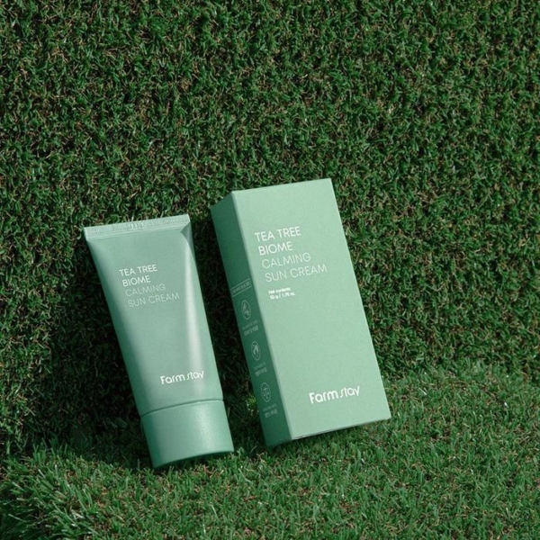 Farmstay Tea Tree Biome Calming Sun Cream 50g - EmpressKorea
