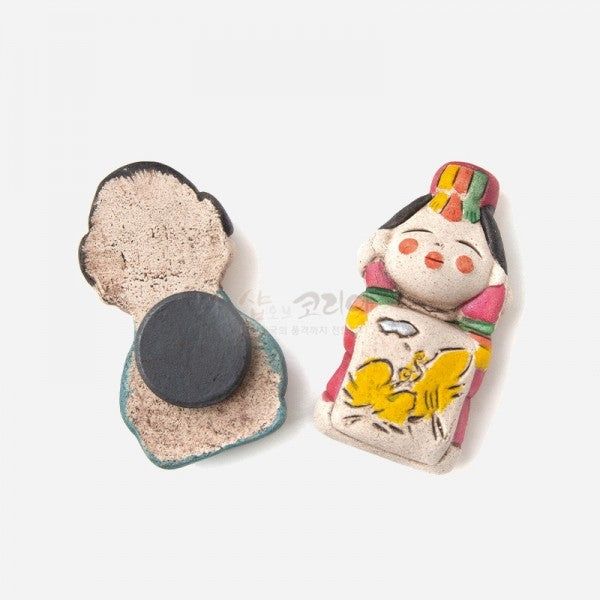 Fridge Magnet Red Clay - Bride and Groom - Made in Korea - EmpressKorea