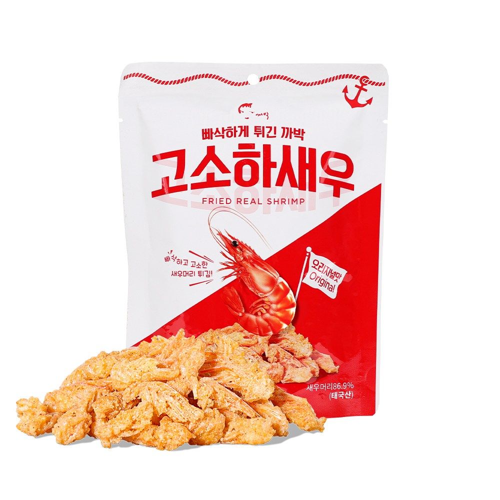 Fried shrimp head savory shrimp head snack 30g, 10 pcs - EmpressKorea