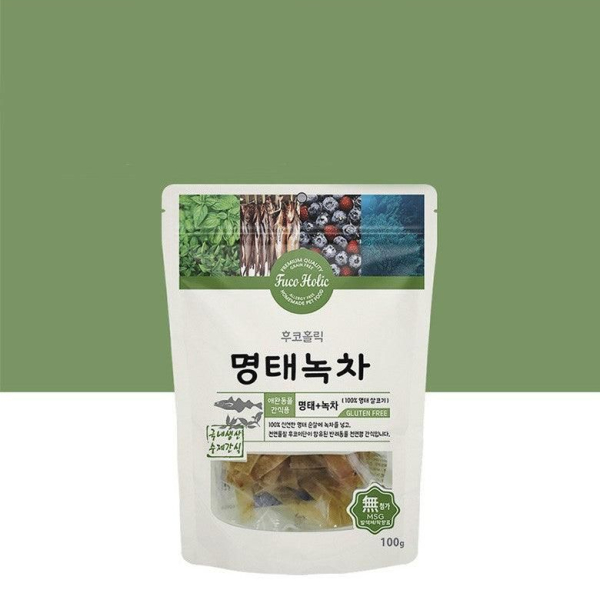 Fuco Holic Dog Dry Pollack Green Tea Snacks 100g*3Pcs - EmpressKorea