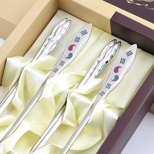 H.jin Korea National Flag Color Satin Spoon Set - EmpressKorea