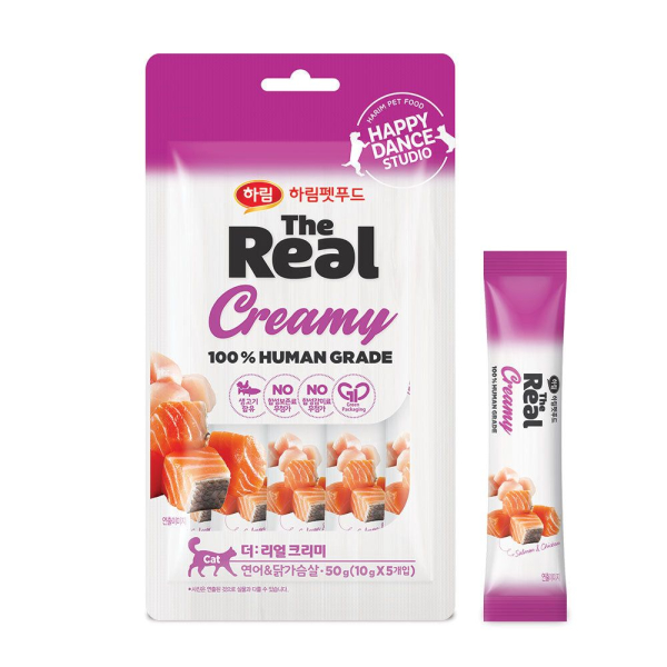 HARIM The Real Creamy Salmon & Chicken Breast 50g*3ea (For Cat ) - EmpressKorea