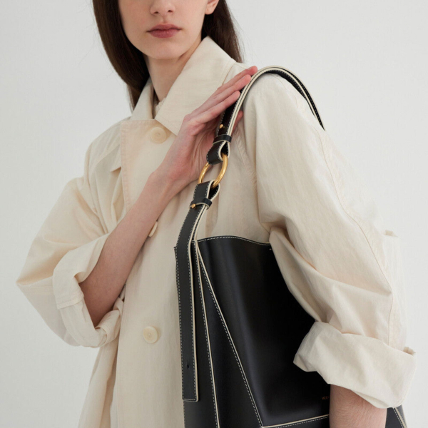 HERVE ARTE BAG Black & Ivory - EmpressKorea