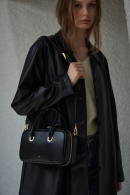 HERVE SQUARE TOTE BAG Black - EmpressKorea