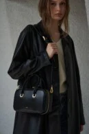 HERVE SQUARE TOTE BAG Black - EmpressKorea
