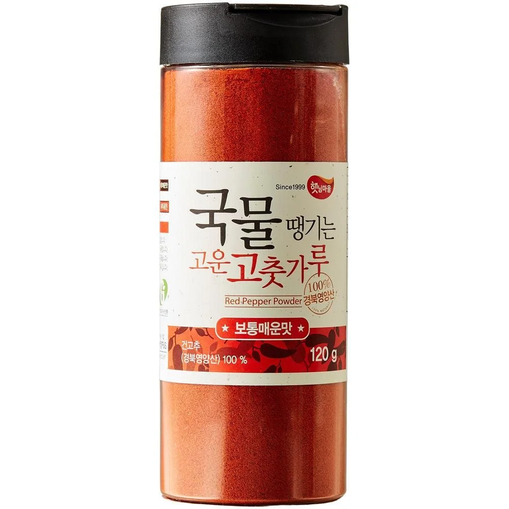 Haetnim Village Domestic fine red pepper powder Medium Spicy 120g - EmpressKorea