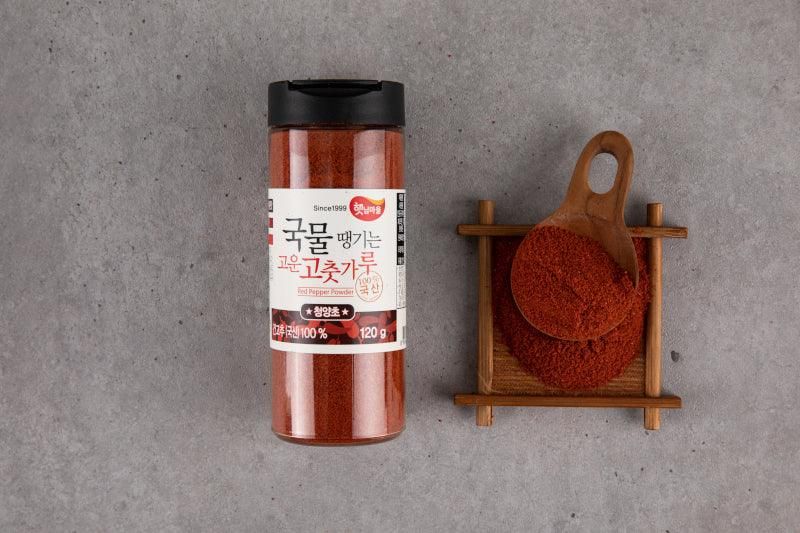 Haetnim village 100% domestic Cheongyangcho fine red pepper powder very spicy 120g - EmpressKorea