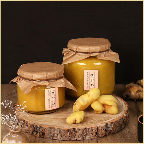 Homemade ginger tea with green organic sugar Homemade ginger tea 550g - EmpressKorea