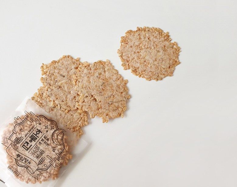 Horong Chips (small pack of 3 brown rice + oats + konjac chip snacks) 15g, 30pecies - EmpressKorea