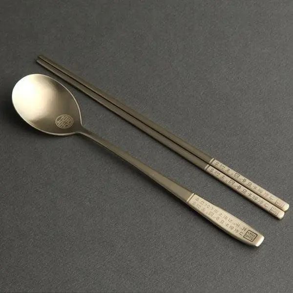 Hunminjeongeum Gold Spoon Set - EmpressKorea