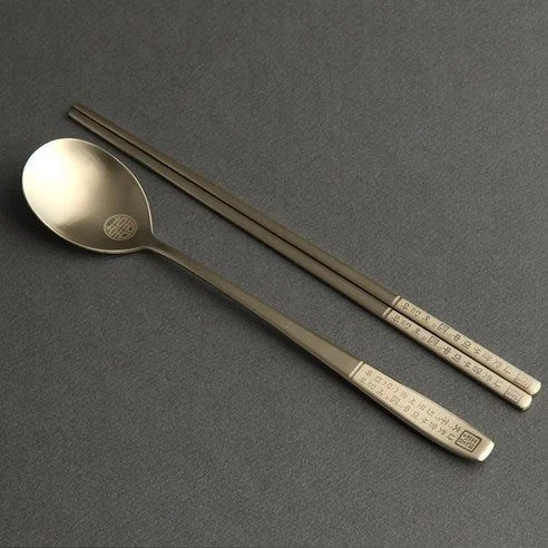 Hunminjeongeum Gold Spoon Set - EmpressKorea