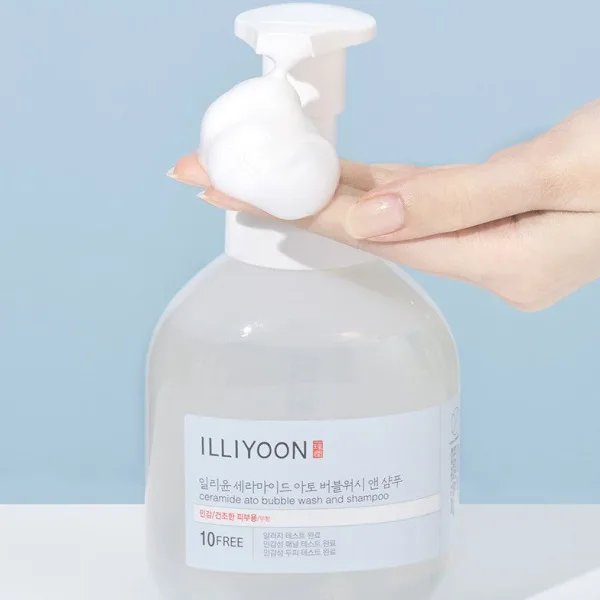 ILLIYOON Ceramide Ato Bubble Wash And Shampoo 400ml - EmpressKorea