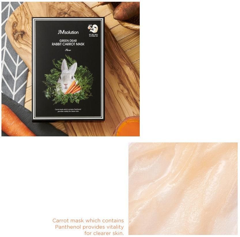 JM Solution Green Dear Rabbit Carrot Mask Pure 30ml*10EA - EmpressKorea