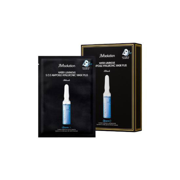 JM Solution Water Luminous S.O.S Ampoule Hyaluronic Mask Plus 1BOX (30ml X 10EA) - EmpressKorea