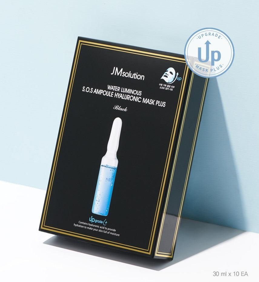 JM Solution Water Luminous S.O.S Ampoule Hyaluronic Mask Plus 1BOX (30ml X 10EA) - EmpressKorea