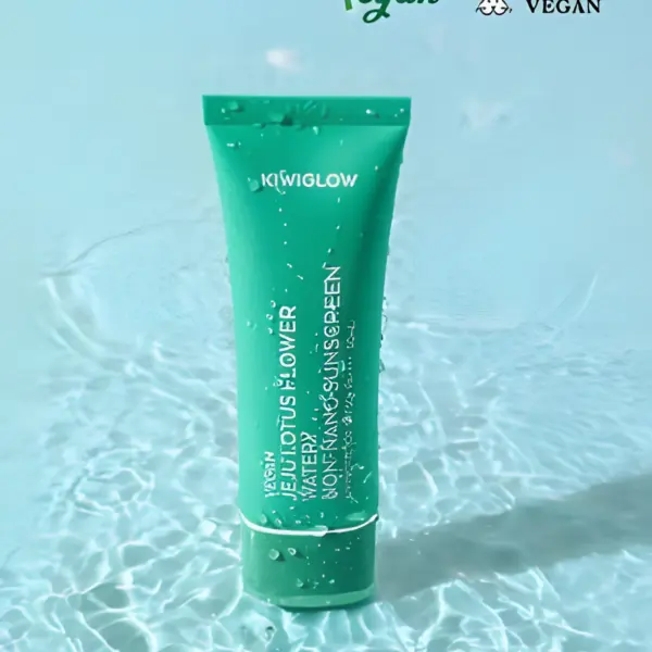 KIWIGLOW Vegan Jeju Lotus Watery Inorganic Non-nano Sun Cream SPF50+ PA++++ 50ml - EmpressKorea