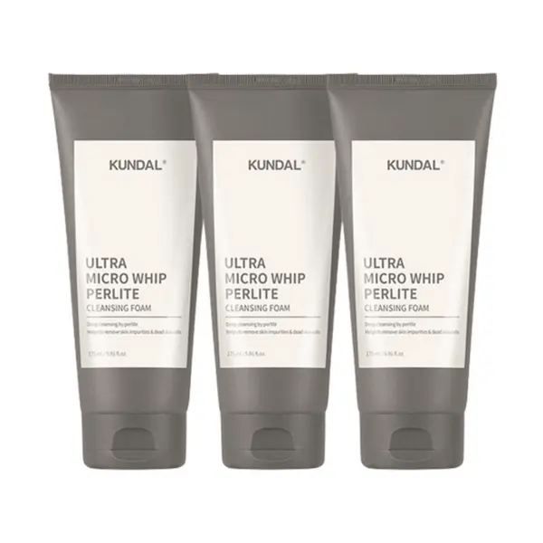 KUNDAL Ultra Micro Whip Perlite Cleansing Foam (1+1+1) 175ml*3EA - EmpressKorea