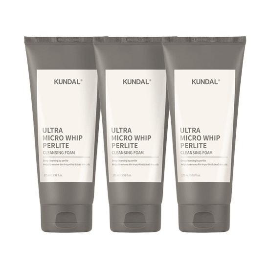 KUNDAL Ultra Micro Whip Perlite Cleansing Foam (1+1+1) 175ml*3EA - EmpressKorea