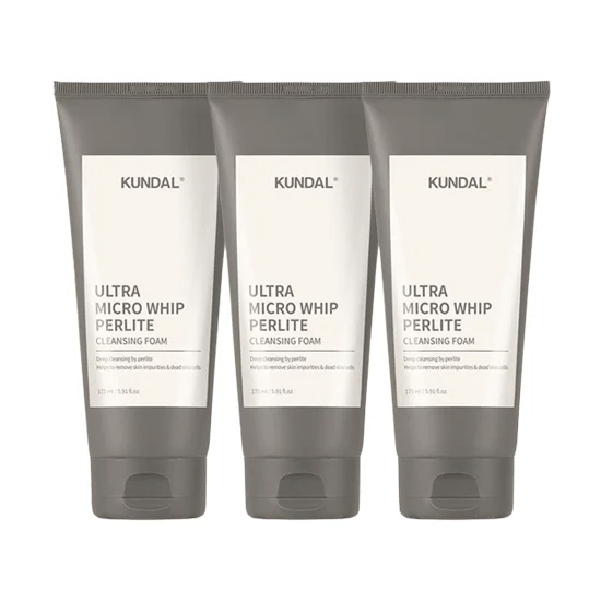 KUNDAL Ultra Micro Whip Perlite Cleansing Foam (1+1+1) 175ml*3EA - EmpressKorea