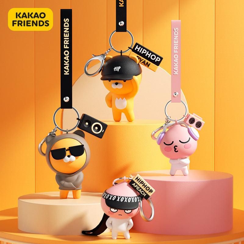 Kakao Friends - Cute Ryan and Apeach Character Car Keyring - EmpressKorea