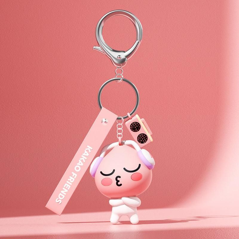 Kakao Friends - Cute Ryan and Apeach Character Car Keyring - EmpressKorea
