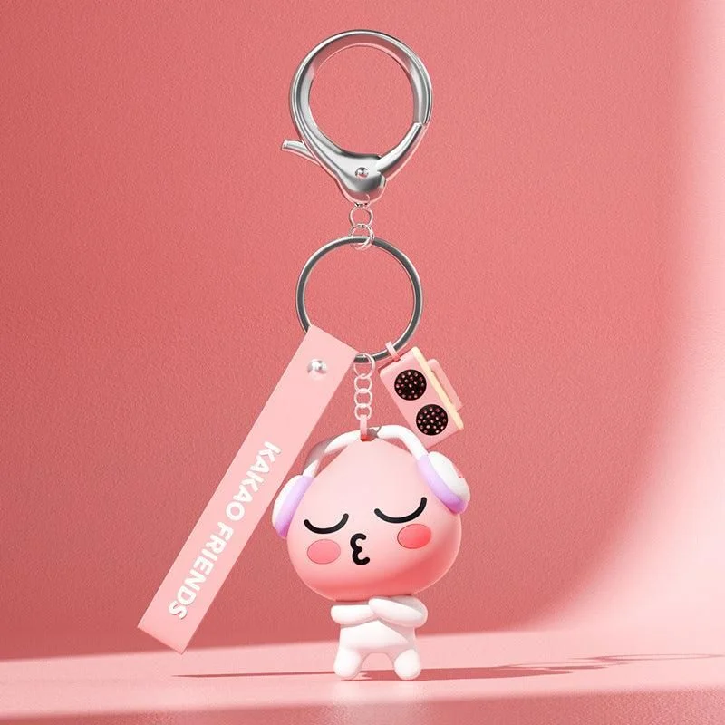 Kakao Friends - Cute Ryan and Apeach Character Car Keyring - EmpressKorea