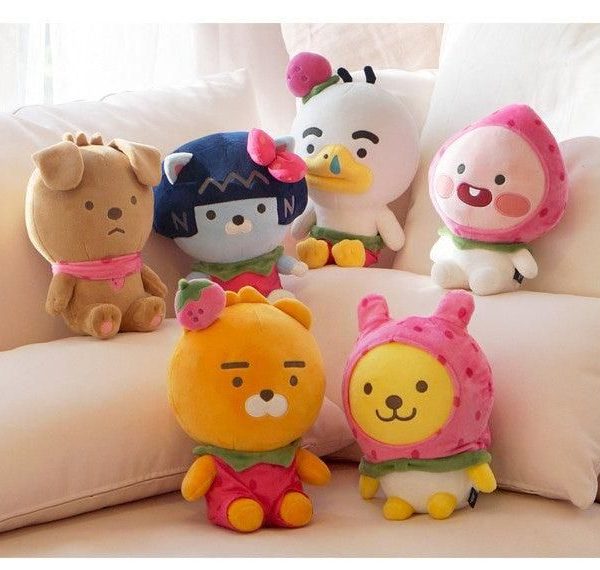 Kakao Friends Strawberry Stuffed Toy - EmpressKorea