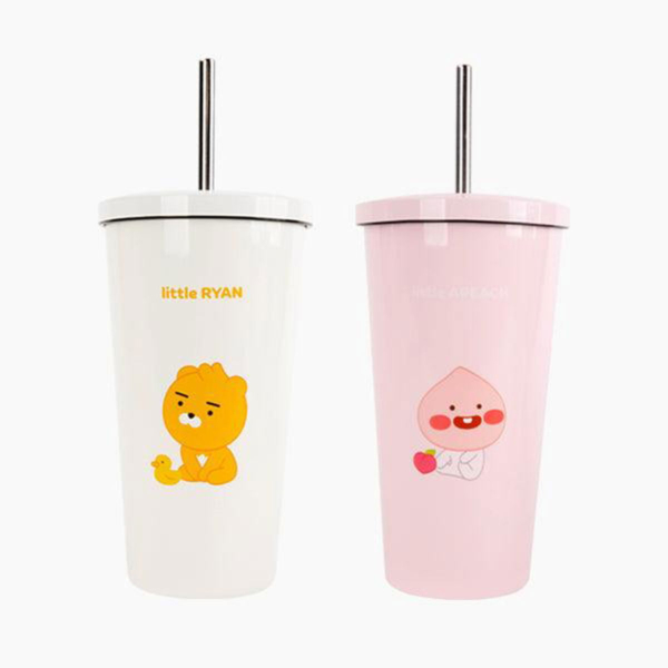 Kakao Friends stainless straw tumbler - EmpressKorea